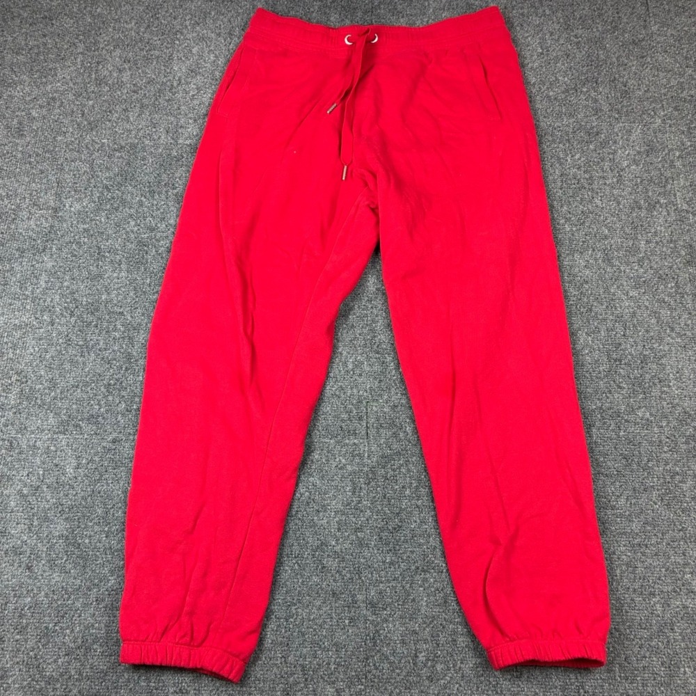 Calvin Klein Performance Mens Size Large Red Jogger Sweatpants Fleece Lined